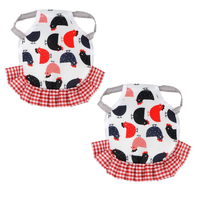 2 stuks Kippenzadel Kip Schort Vleugelveer Beschermer Elastische Bescherming Huisdier Pluimvee Benodigdheden Type B black