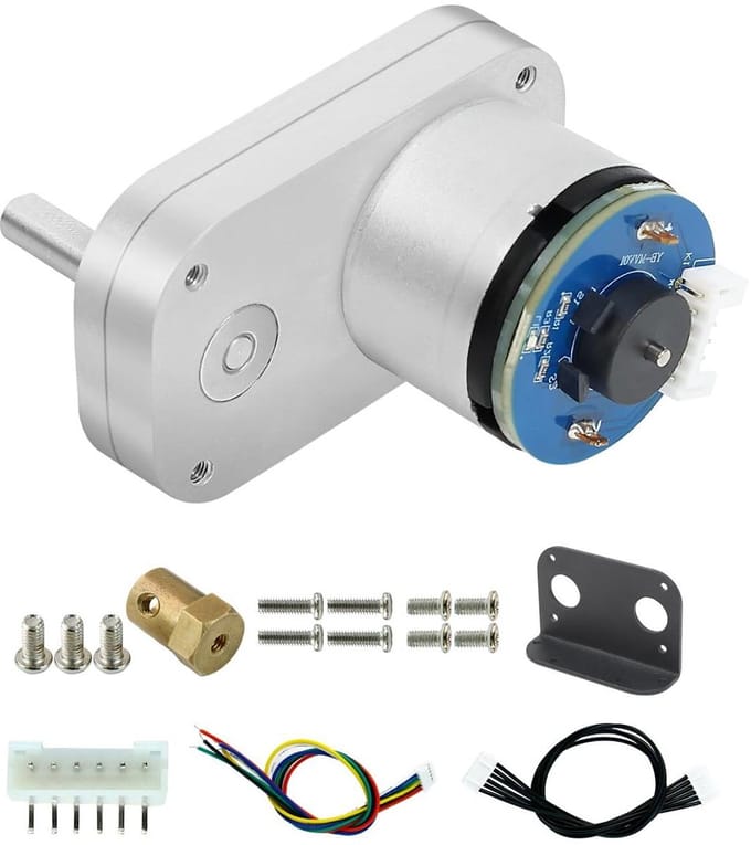 Metalen Gear Motor - DC Motor - Robotica Projecten - Hall Encoder Feedback - 1:40 Reductie - Metaal