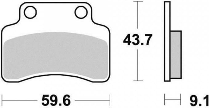 perftec remblok voor generic 125 x-or scooter 2005 tot 2011 av nieuw