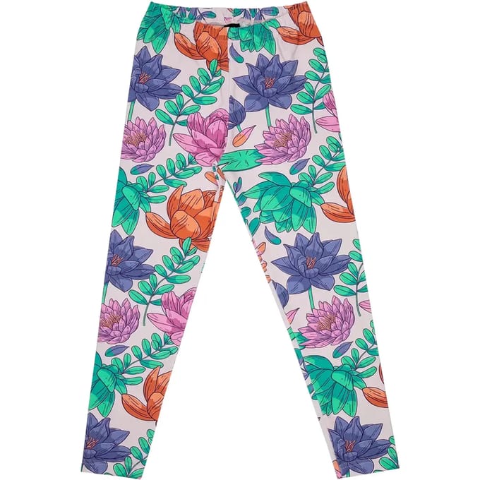 Legging voor meisjes Raspberry Republic Lotus Flower
