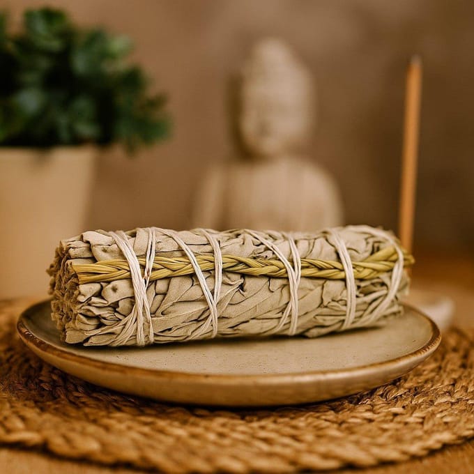Smudge Stick - White Sage & Sweetgrass 10cm