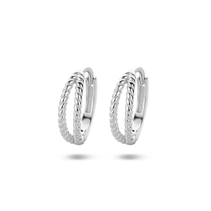 Zilver Gerhodineerd Klapoorringen 1335062