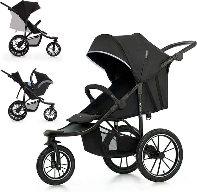 Kinderkraft HELSI 2 - Kinderwagen - All-terrain - 3 Luchtbanden - Zwart