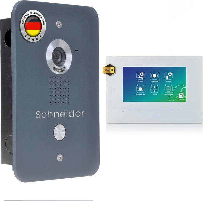 Videodeurintercomsysteem 2-draads met 7 inch LCD Buitenstation IP55