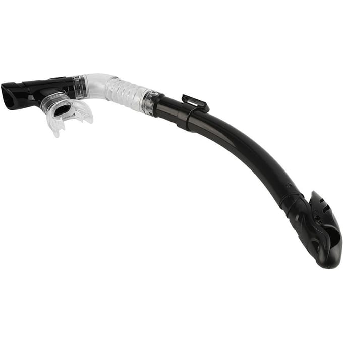 Volledige Droge Snorkel met Comfortabel Siliconen Mondstuk en Eénrichtings Afblaasventiel (zwart) gray