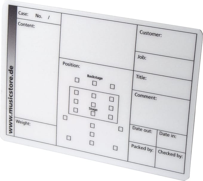 MUSIC STORE Tourlabel 145 x 100 zelfklevend - PA accessoire