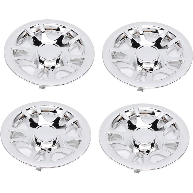 4 Stuks 8 Inch Golfkar Naafdoppen Verchroomde Wieldoppen Velgbeschermer voor E Z‑GO Golfkar white