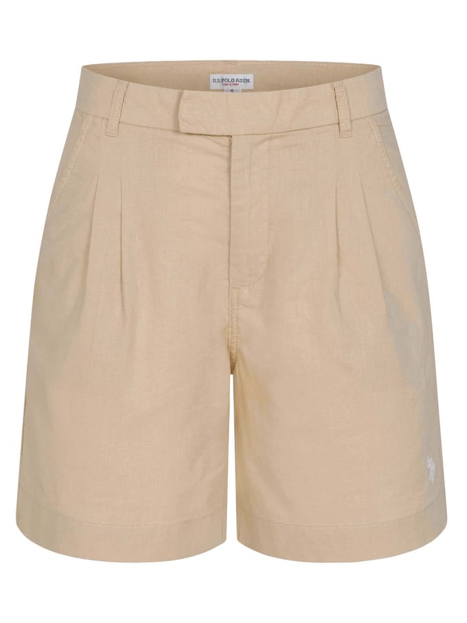U.S. Polo Assn. dames linnen shorts van linnen-katoenmix