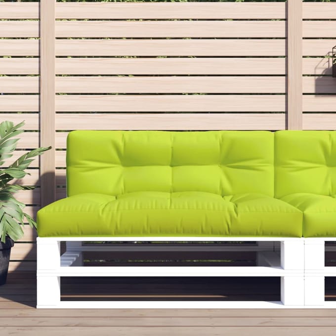 vidaXL - Palletkussen - 120x40x12 - cm - stof - heldergroen