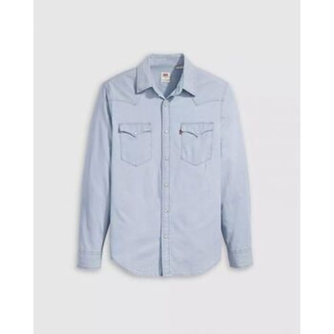 Overhemd Lange Mouw Levis 85745 0155 - CLASSIC WESTERN-EVERGREEN LT CHAMBRAY