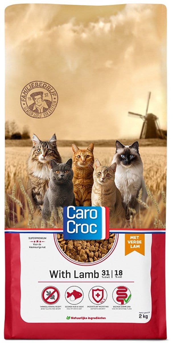 CaroCroc Kat Lam 2 kg met catessey stick