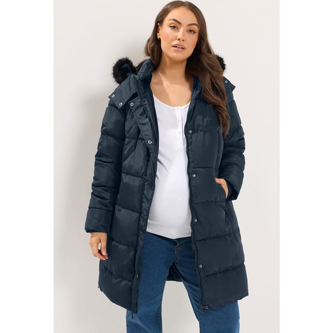 Bump It Up Maternity Marineblauwe Gevoerde Midijas Size 48