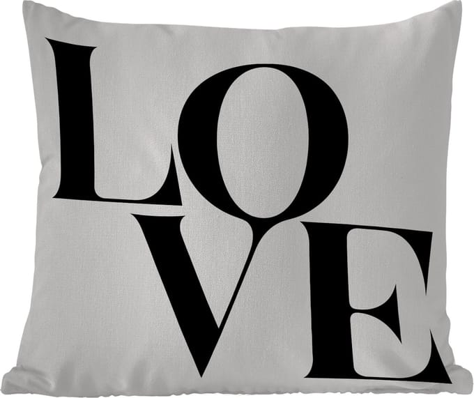 Tuinkussen - Tekst - Love - Quotes - 40x40 cm - Weerbestendig