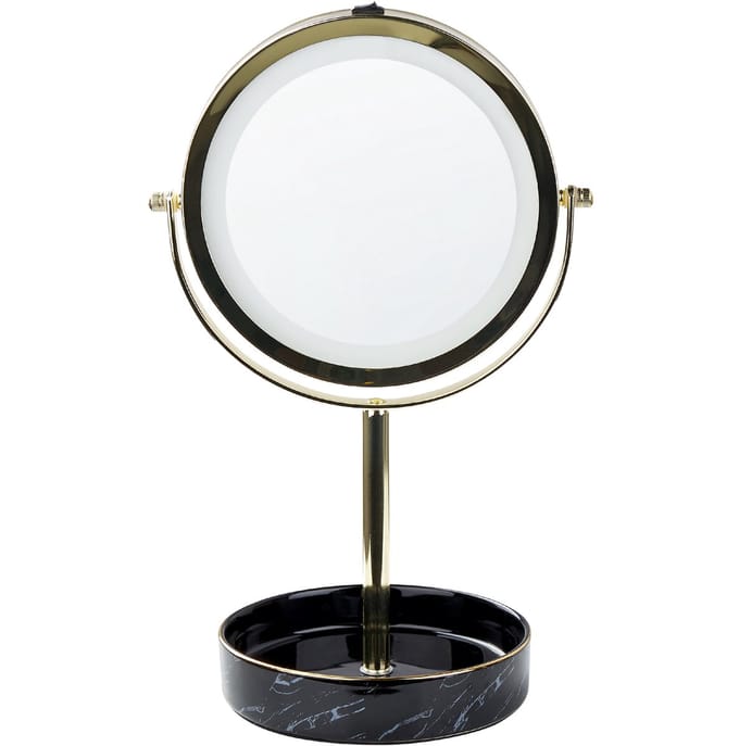 SAVOIE - Make-up spiegel - Goud/Zwart - IJzer