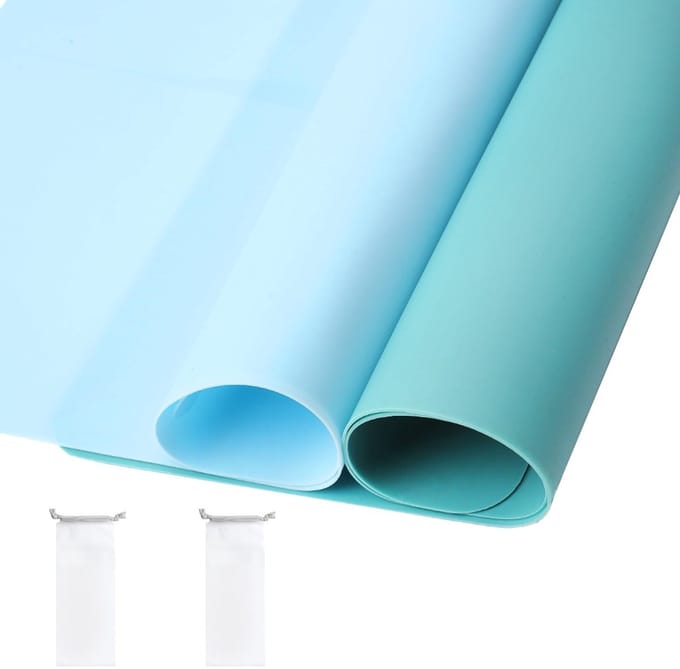 Dailygoods- Knutselmat set van 2 - Antislip Onderlegger - Siliconen Placemat - Schilderonderlegger - Tafelonderlegger - 40 x 30 cm