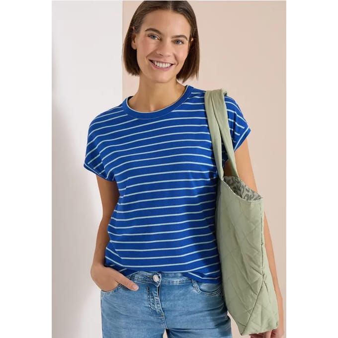 Shirt met ronde hals en strepen