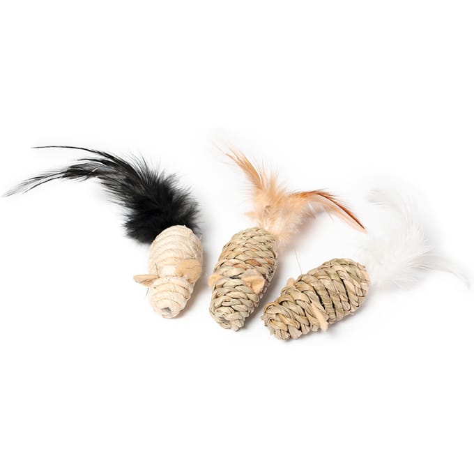 3 Stuks Muis met Catnip Karlie Kattenspeelgoed Zeegras
