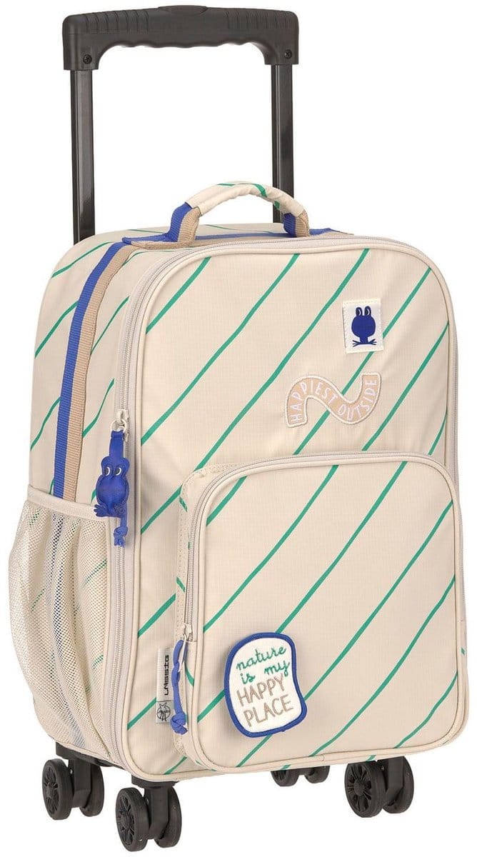 Lässig trolley Happy Trails Spinny Trolley Frog crème 50cm