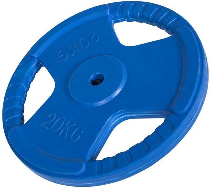 Gorilla Sports Gewicht - Halterschijf - 20 kg - Gripper Gietijzer rubber coating