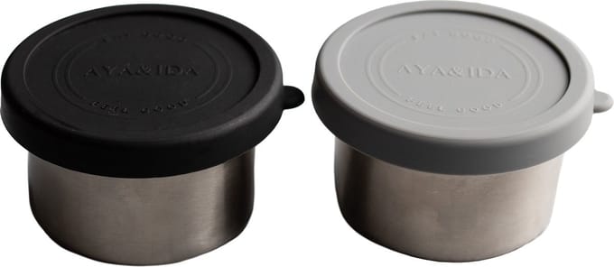 AYA&IDA - Snack Container - lunchbox - pillendoosje - voedselcontainer - 100ml - Dark Grey / Matte Black