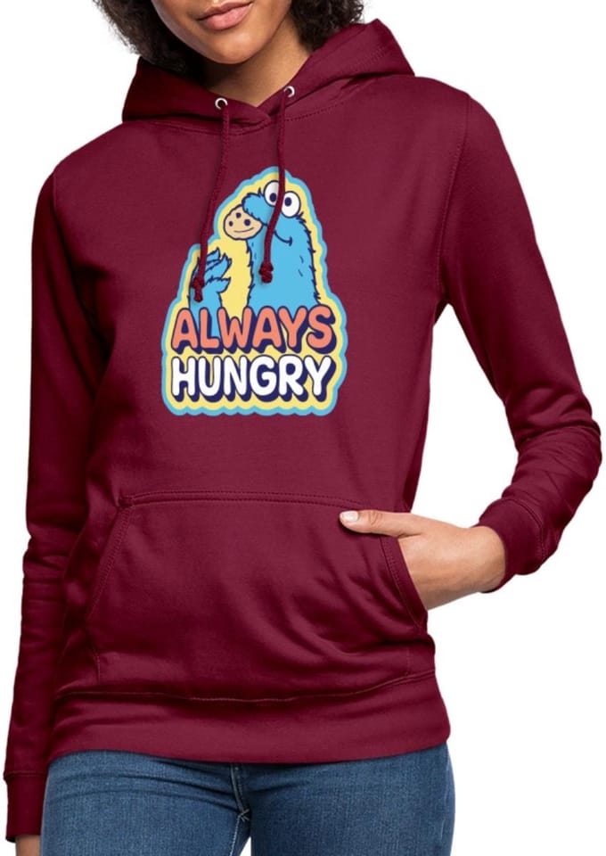 Sesamstraat Koekiemonster Altijd Hongerig Hoodie Dames