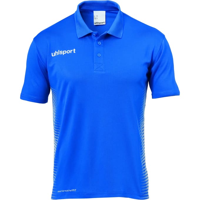 Uhlsport Score Polo Shirt Azuur Blauw-Wit Maat L