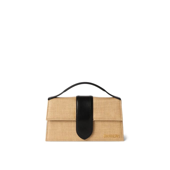 Jacquemus Le Grand Bambino Raffia tas