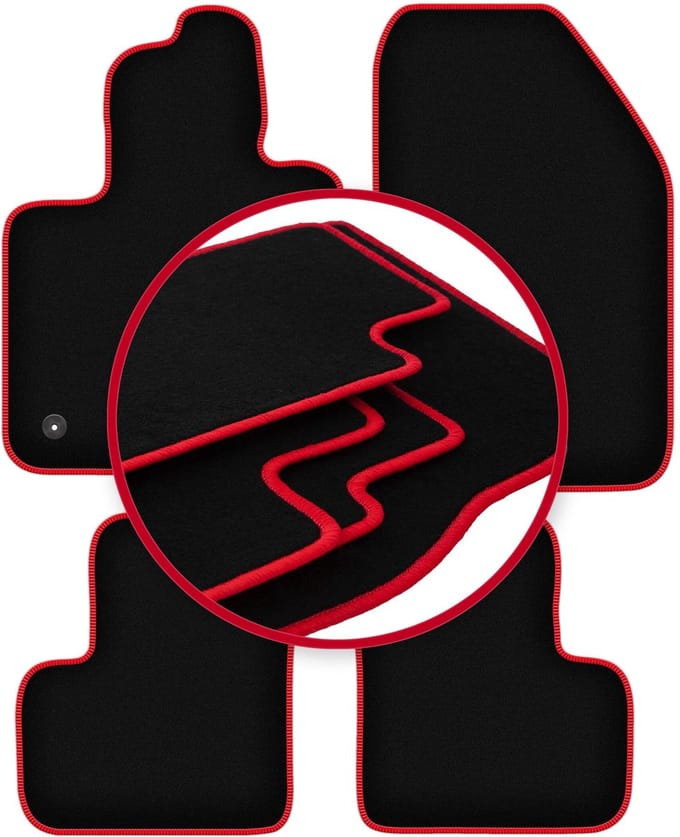 CARLUX-RED automatten voor: Fiat 500X crossover (2014-2018)