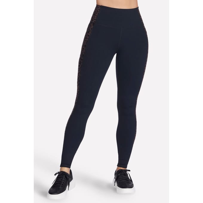 Skechers Performance GO WALK Cheetah Legging Nylon Dames Bruine Sportleggingen