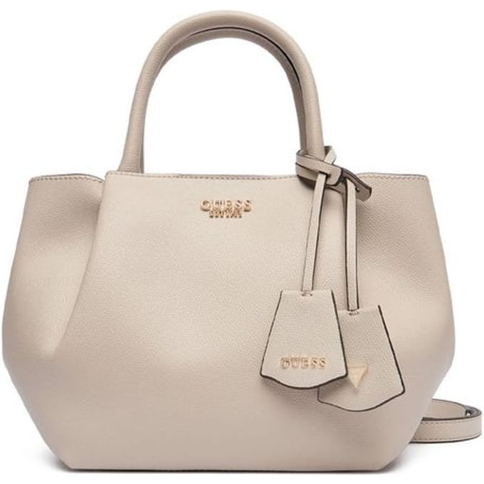 GUESS handtas schoudertas Amorette Girlfriend Satchel Light Taupe crème