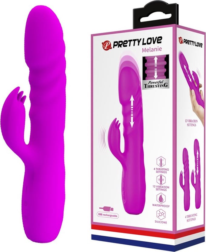 Pretty Love - Melanie - Stotende Rabbit Vibrator - Roze