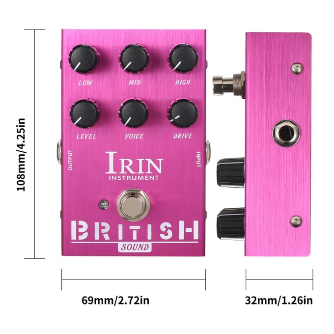 IRIN Mini Gitaar Effectpedaal M-SHALL Luidsprekersimulator Cabinetsimulator Gitaar Effectorpedaal blauw
