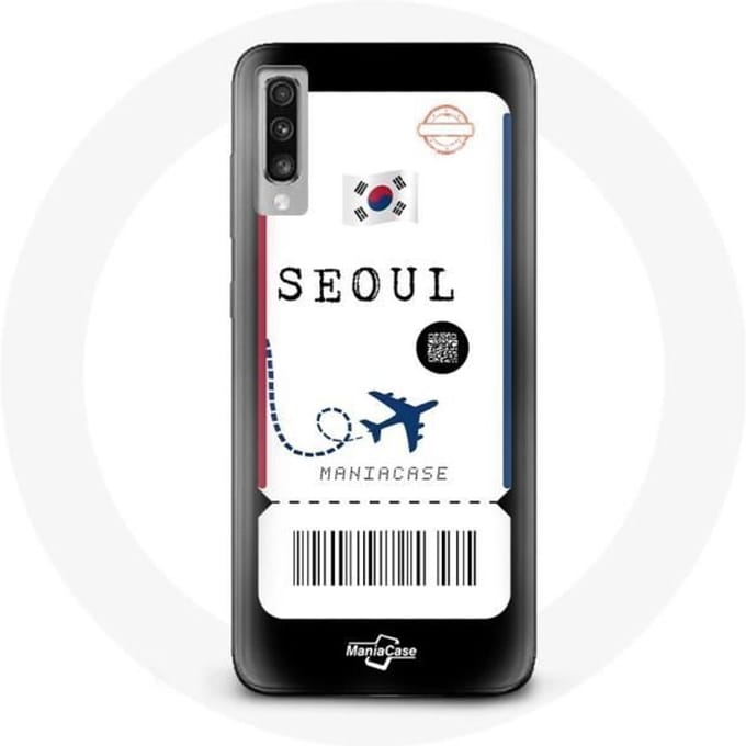 Coque pour Samsung Galaxy A70 Billet d'avion Seoul Corée du Sud