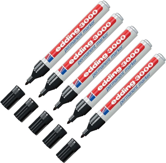 Permanente Marker met Ronde Stiftpunt - Navulbaar - 1.5-3 mm Dikte