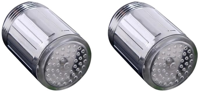 2 x LED Kraan - Dailygoods- Waterkraan LED met kleurverandering