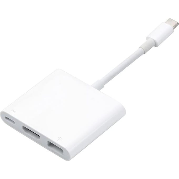 3-in-1 Type-C Hub USB C naar HDMI-compatibele splitter 4K HDMI USB 3.0 PD snellaadadapter Type C dockingstation voor pc-laptop wit