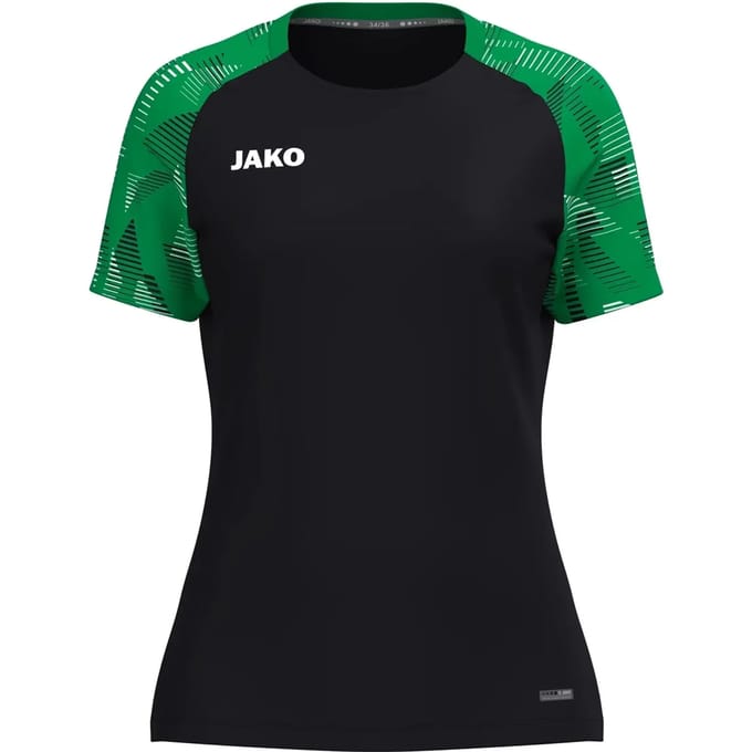 Jako Sonic T-Shirt Dames - Zwart / Groen | Maat: 34/36