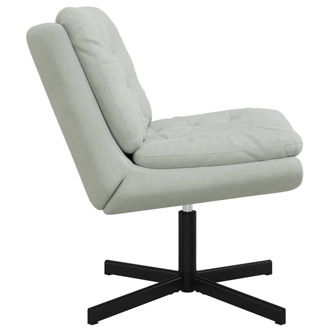 vidaXL - Draaiende - Relaxstoel - Lichtgrijs - 63 - x - 75 - x - 76 - cm - Fluweel