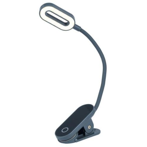 Libri_x led leeslamp met clip usb oplaadbaar blauw