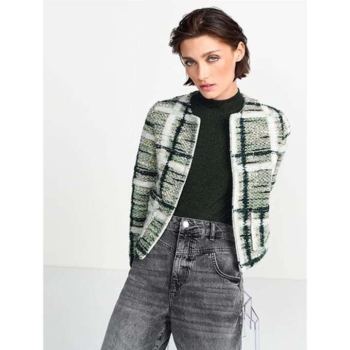 Rich & Royal Glam Bouclé Jacket Matcha Taglia: XS | Giacche Outlet | Donna