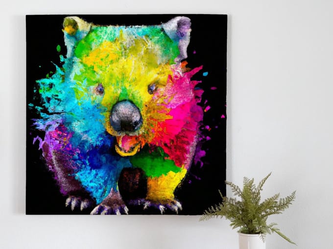 Explosive wombat hues | Explosive Wombat Hues | Kunst - centimeter op | Foto op | Explosive wombat hues | Explosive Wombat Hues | Kunst - centimeter op | Foto op | Forex | 60 × 60 cm