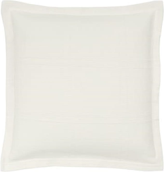 Luxe Sierkussenhoes Abigail crème Jacquard geruit 50x50cm