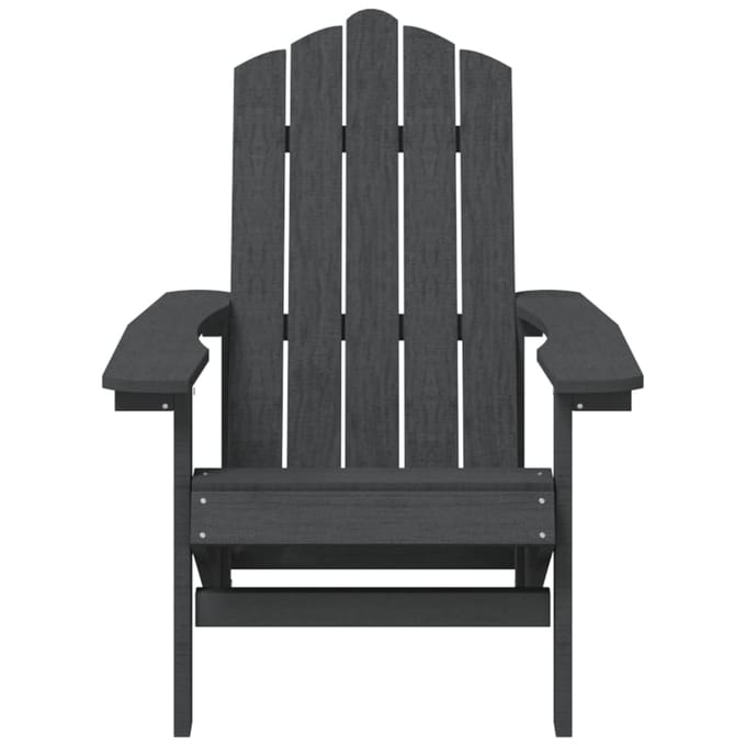 vidaXL - Tuinstoel - Adirondack - HDPE - antracietkleurig