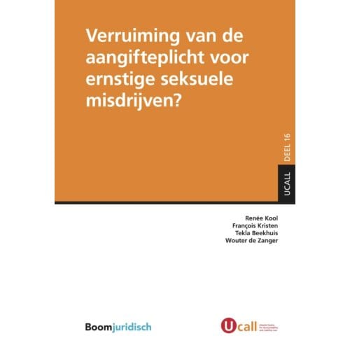 Verruiming Van De Aangifteplicht Voor Ernstige Seksuele Misdrijven? - Ucall - Renée Kool