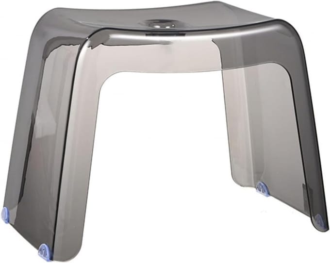 Douchezitje Acryl - Badkamer Krukje - Veilig Douchen - Antislip Voeten - 30 cm - Transparant