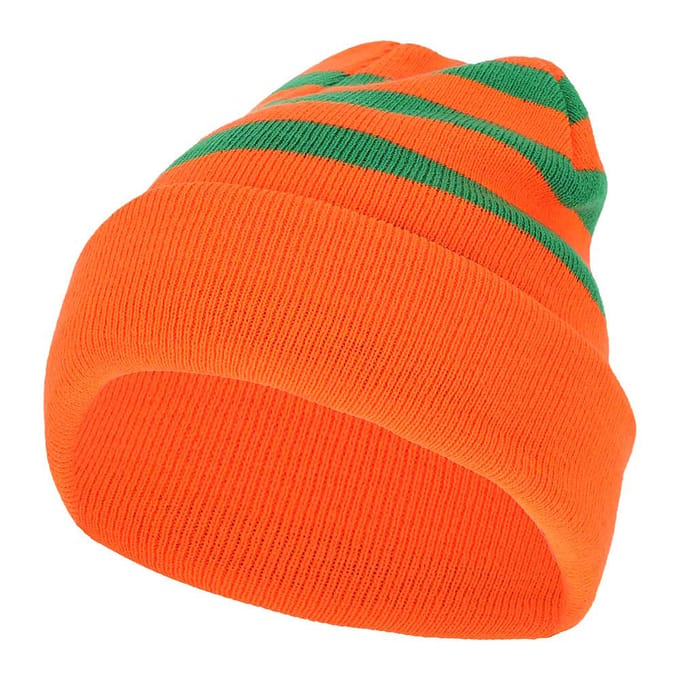 Feest beanie - One size / Oranje/groen