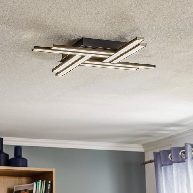 Domiluce LED plafondlamp Largo 8-lamps zwart