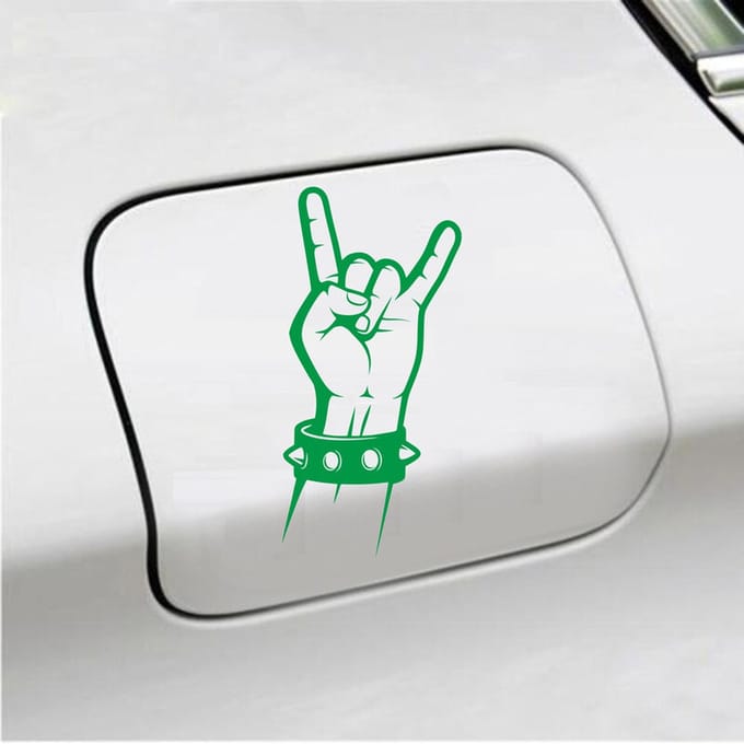 Bumpersticker - Rock N Roll - 16 X 10 - Groen