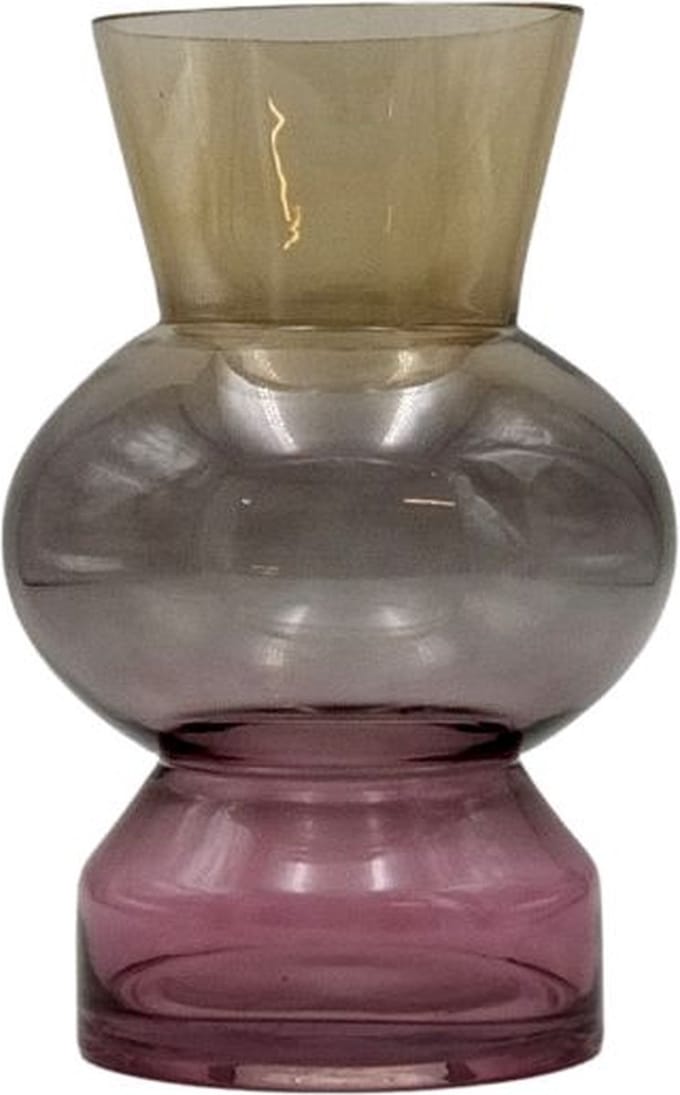 Rasteli Vaas Trioble Glas 3 kleuren D 15.5 cm H 24.5 cm