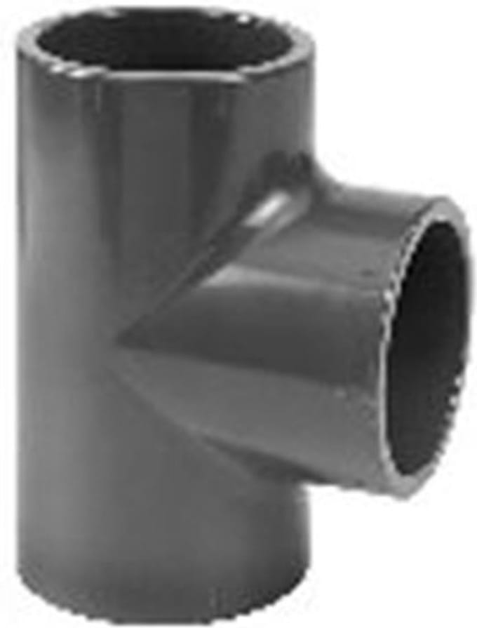 Druk PVC t-stuk 90gr - 200mm - 10 bar